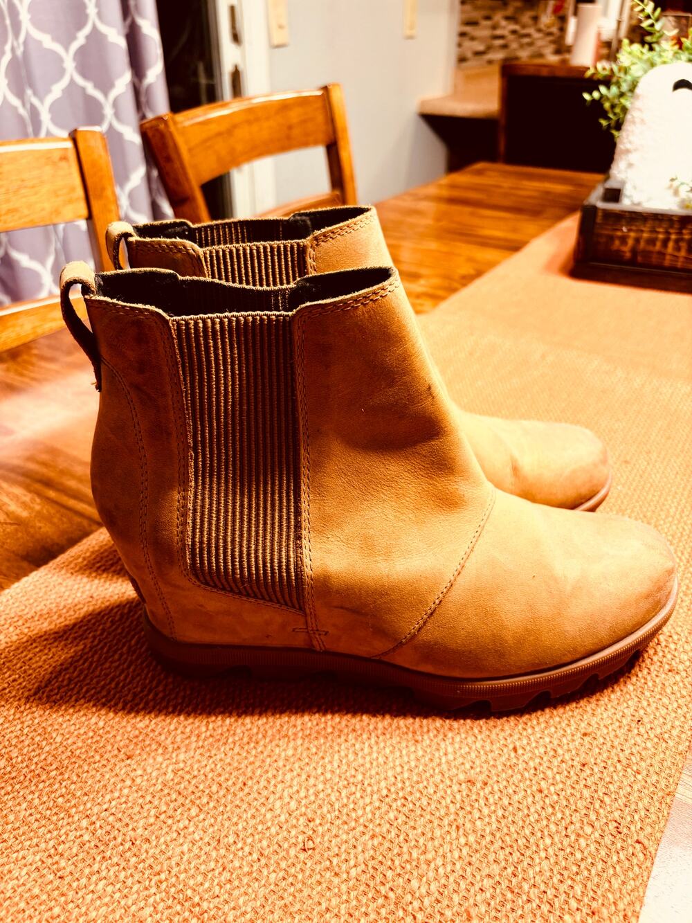 Sorel JOAN OF ARCTIC™ WEDGE III CHELSEA BOOTIE, tan, size 10